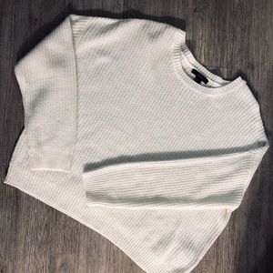 White knit sweater